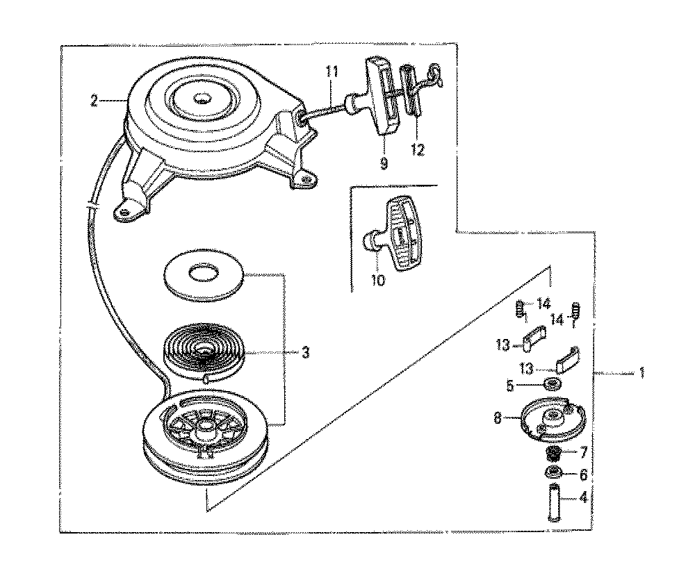 Fig-0 Diagram and Parts List for GXV140 Type A2YC Honda Engine