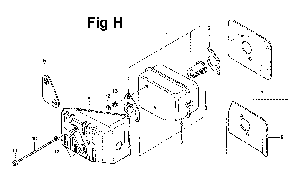 Fig-12 Diagram and Parts List for GXV120 Type A1L2 Honda Engine