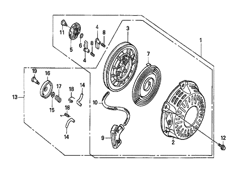 Fig-0 Diagram and Parts List for GX160H1 Type SXE2 Honda Engine