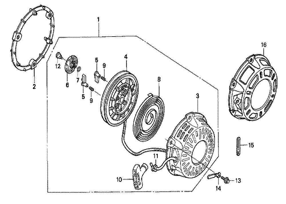 Fig-0 Diagram and Parts List for GX200 Type PX Honda Engine