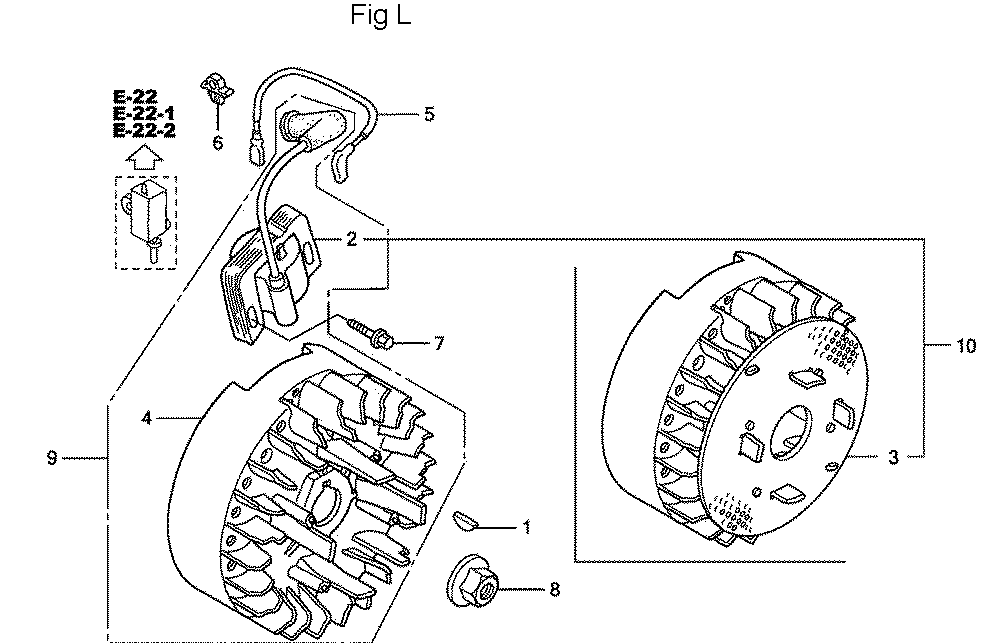 Fig-12 Diagram and Parts List for GC160LA Type QHA Honda Engine