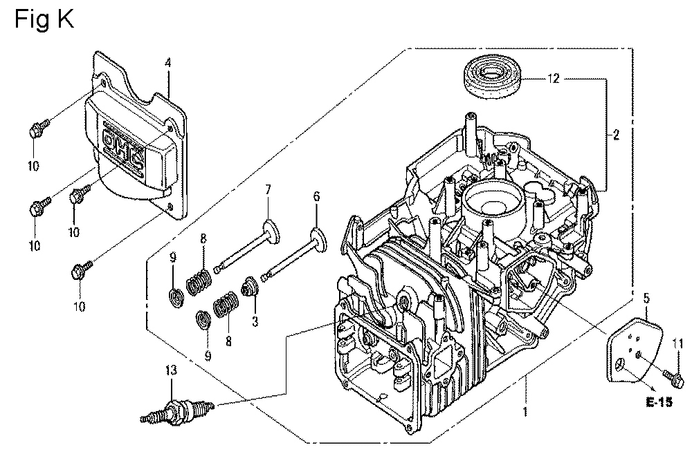 Fig-11 Diagram and Parts List for GCV160LA Type R3A Honda Engine