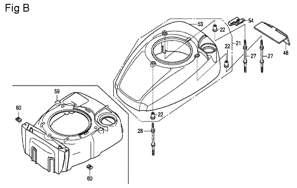 Fig-2 Diagram and Parts List for GCV160LA0 Type A2R Honda Engine