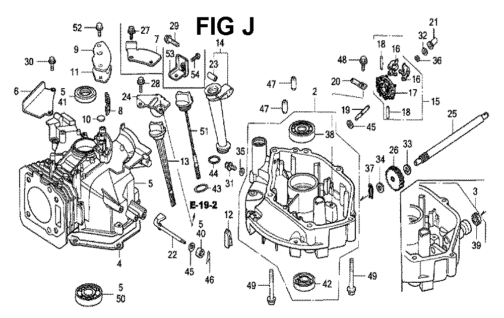 Fig-3 Diagram and Parts List for GXV160K1 Type N6 Honda Engine