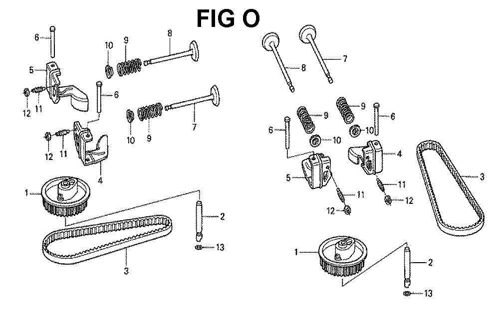 Fig-3 Diagram and Parts List for GXV530 Type SXE3A Honda Engine