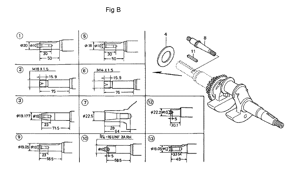 Fig-2 Diagram and Parts List for GC160A Type MEA2 Honda Engine