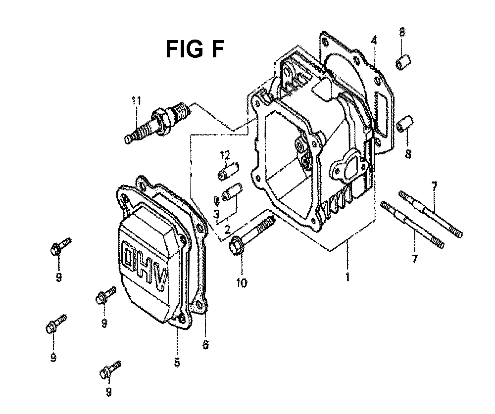 Fig-7 Diagram and Parts List for GXV140 Type N1U Honda Engine