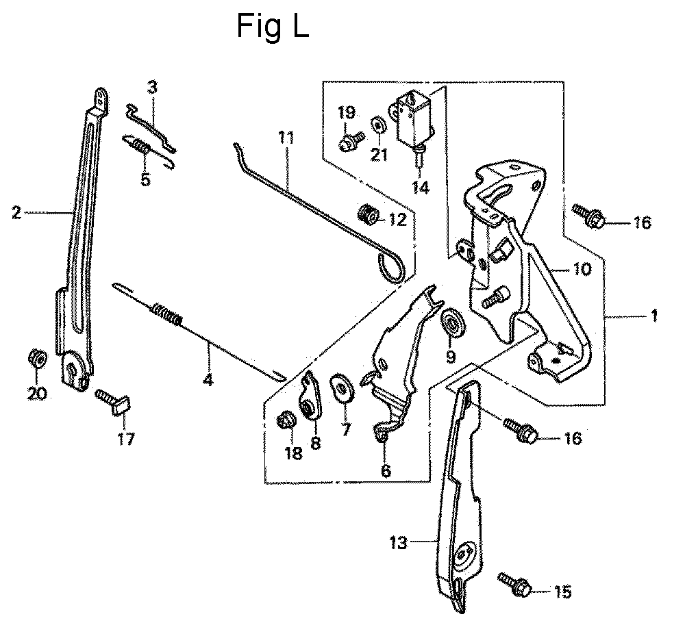 Fig-12 Diagram and Parts List for GC160A Type QBC Honda Engine