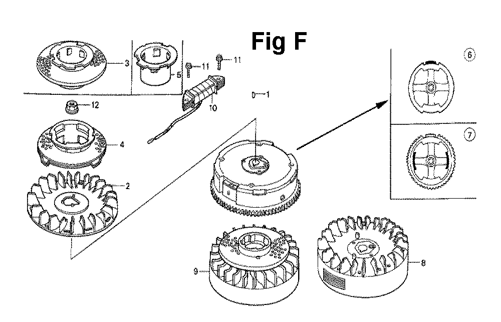 Fig-10 Diagram and Parts List for GXV160 Type N42 Honda Engine
