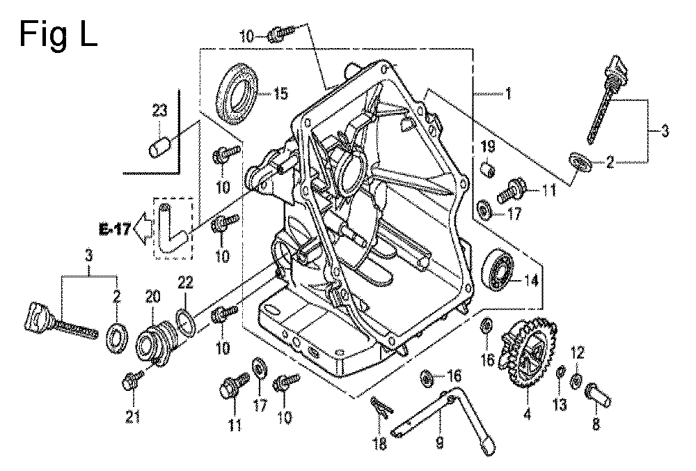 Fig-12 Diagram and Parts List for GC160A Type VXR Honda Engine