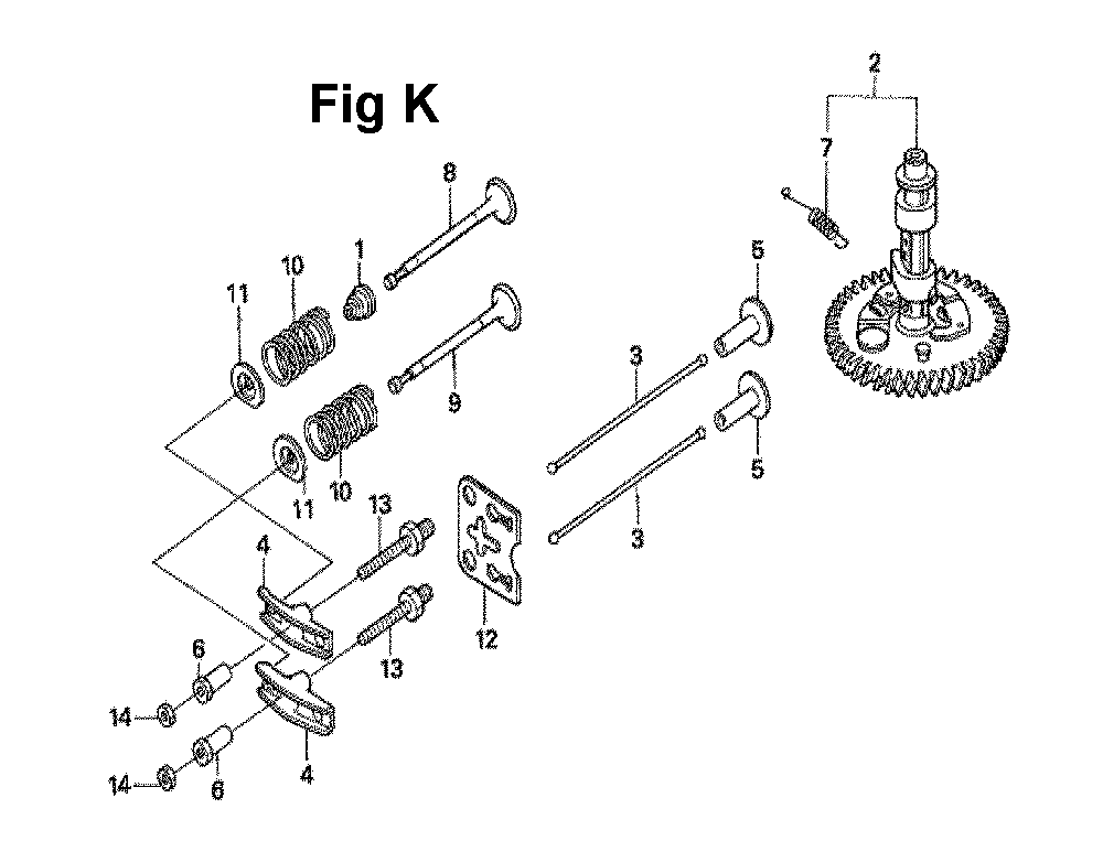 Fig-4 Diagram and Parts List for GXV160UA1 Type T1AH Honda Engine