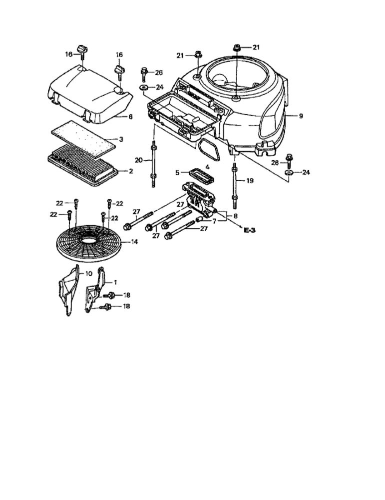 Fan Cover Diagram and Parts List for GCV-530-EXA2  Honda Engine