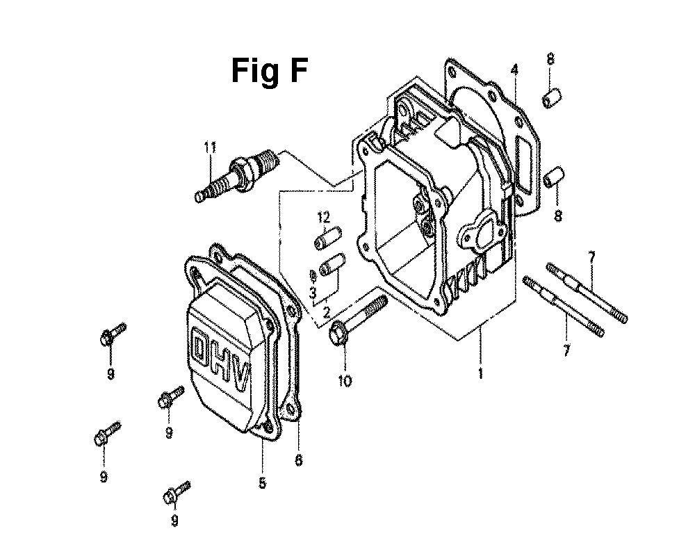 Fig-3 Diagram and Parts List for GXV140 Type A1Y Honda Engine