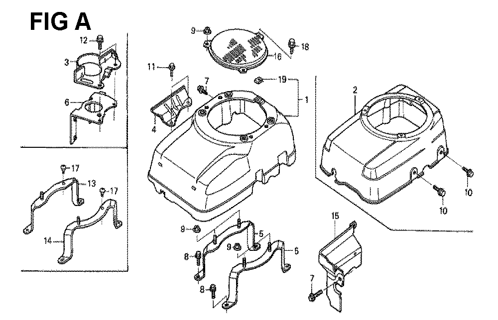 Fig-9 Diagram and Parts List for GXV340K2 Type DA4 Honda Engine