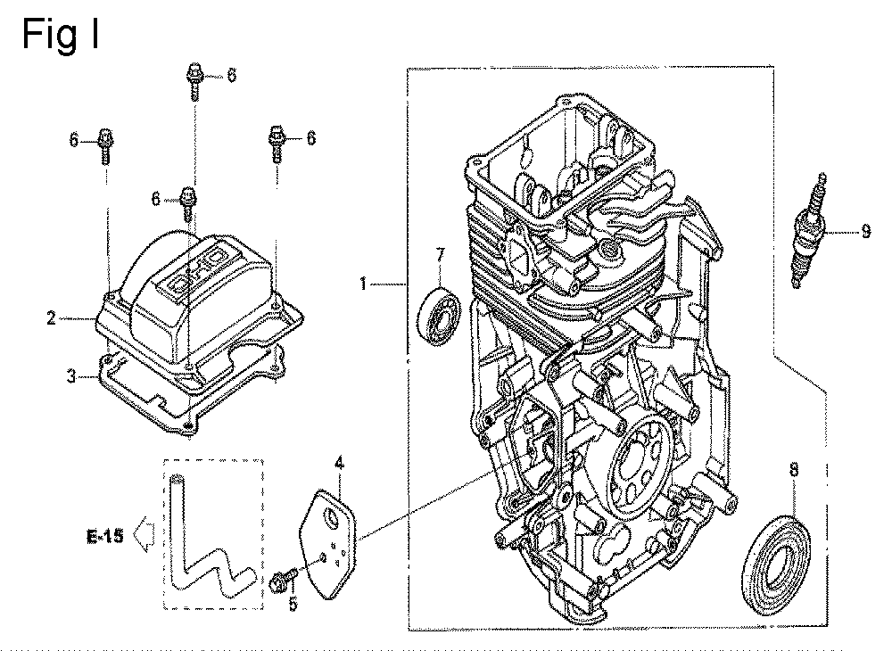 Fig-9 Diagram and Parts List for GS190A Type MBA2 Honda Engine