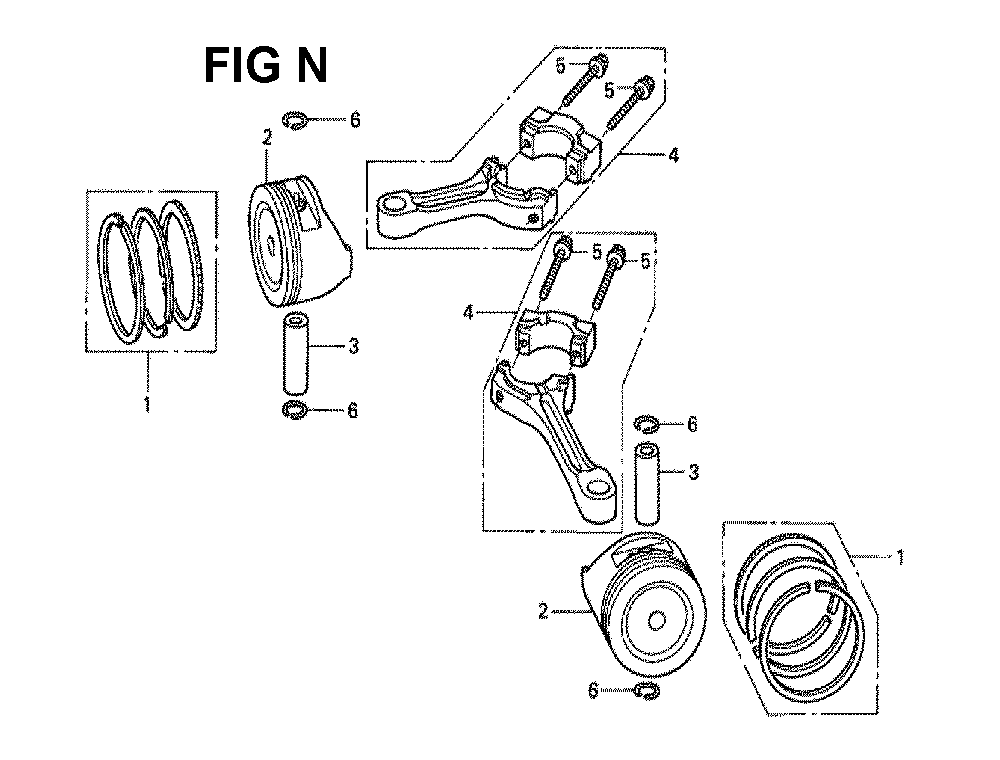 Fig-10 Diagram and Parts List for GXV530 Type JXA3 Honda Engine