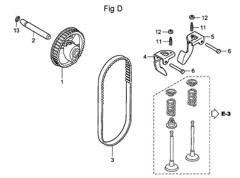 Fig-4 Diagram and Parts List for GC160A Type QEA2 Honda Engine