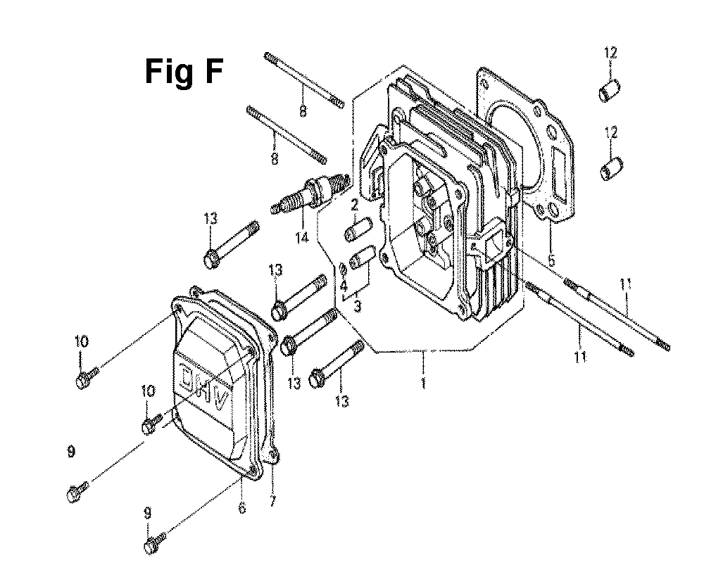Fig-10 Diagram and Parts List for GXV160K1 Type A12 Honda Engine