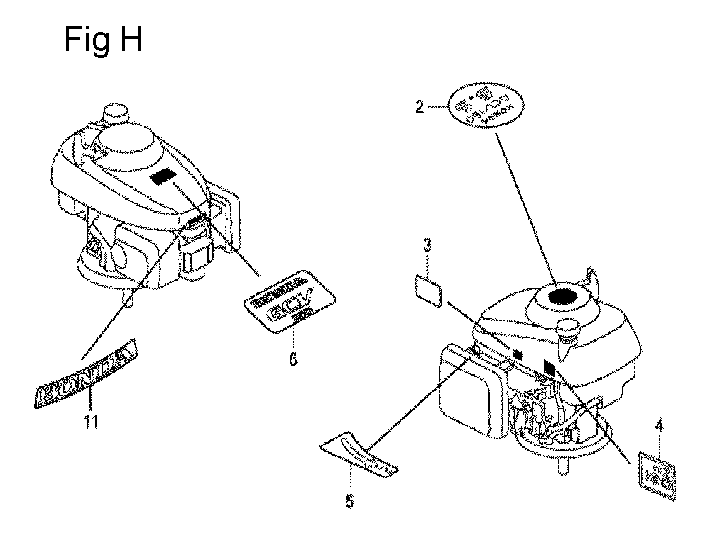 Fig-8 Diagram and Parts List for GCV160LA Type A1A Honda Engine