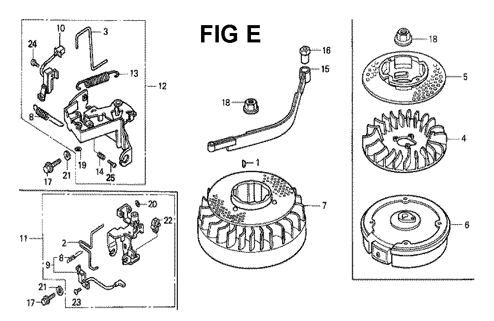 Fig-1 Diagram and Parts List for GXV140 Type N1U Honda Engine
