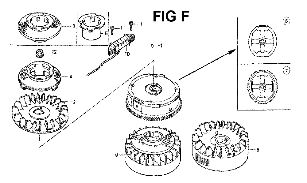 Fig-9 Diagram and Parts List for GXV160 Type N5 Honda Engine