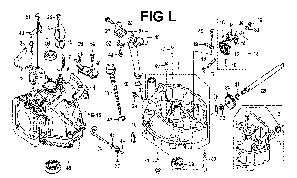 Fig-3 Diagram and Parts List for GXV160H2 Type N6 Honda Engine
