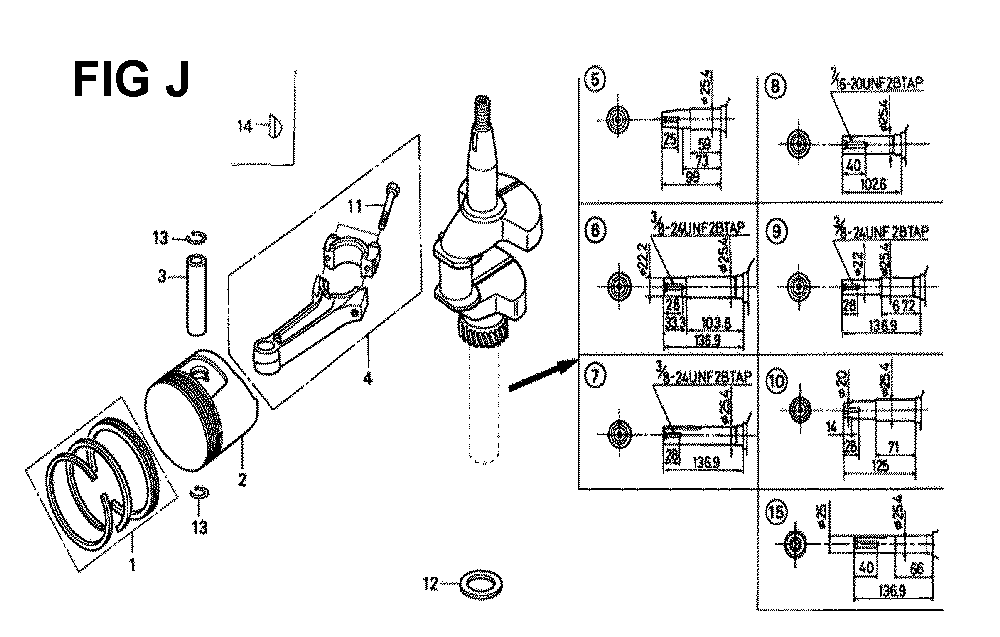Fig-8 Diagram and Parts List for GXV160 Type S Honda Engine