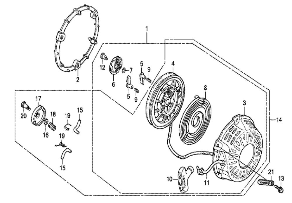 Fig-0 Diagram and Parts List for GX200T Type QG2 Honda Engine