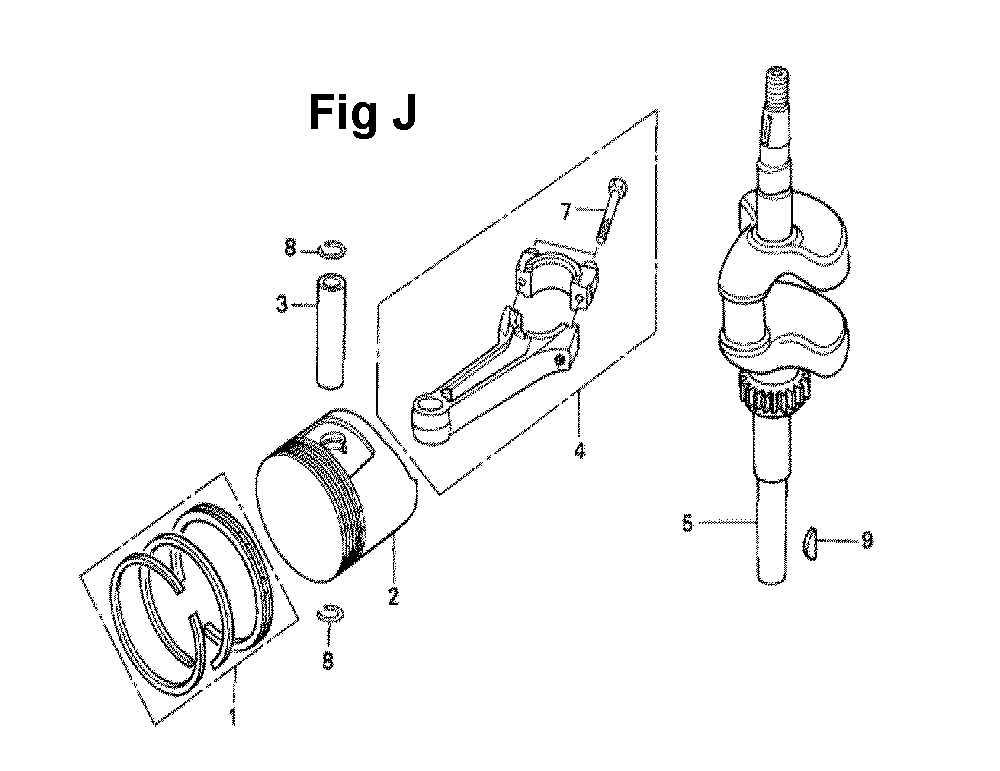 Fig-6 Diagram and Parts List for GXV120 Type PF Honda Engine