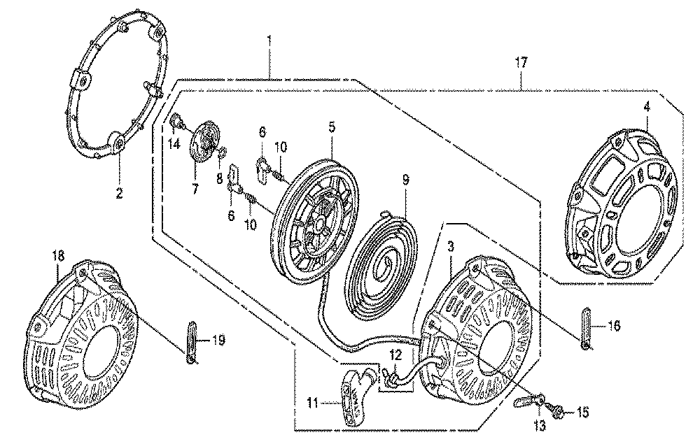 Fig-0 Diagram and Parts List for GX200 Type SM24 Honda Engine