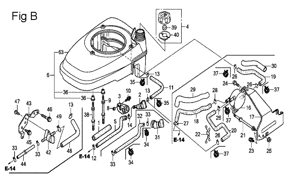 Fig-2 Diagram and Parts List for GCV160 Type N7A1 Honda Engine