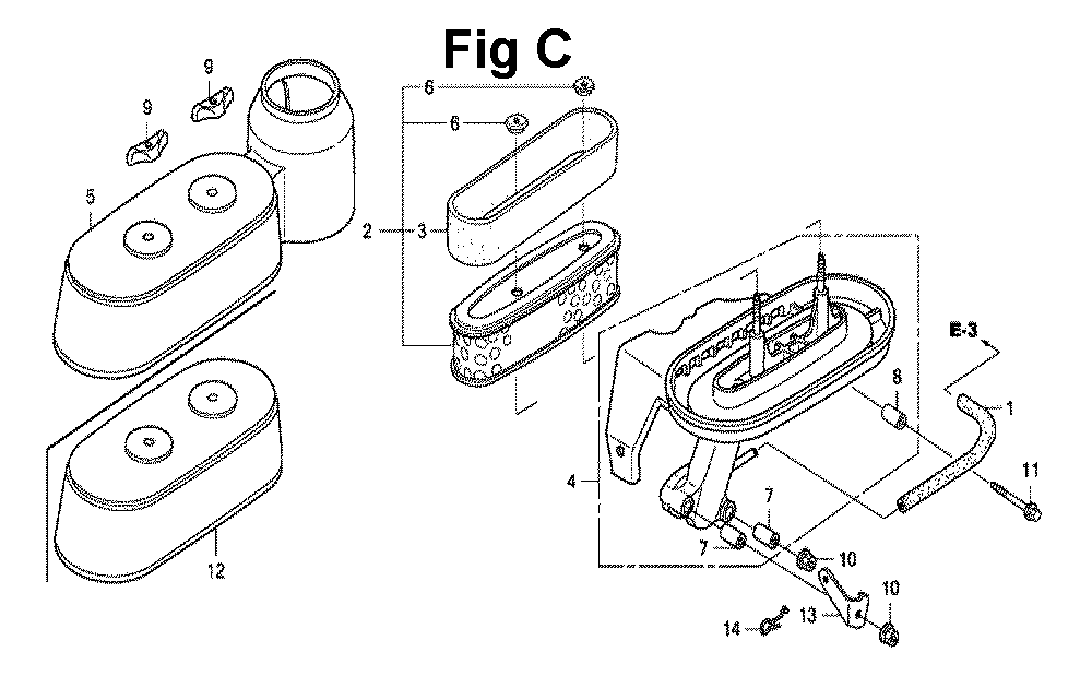 Fig-6 Diagram and Parts List for GXV160UH2 Type N1AH Honda Engine