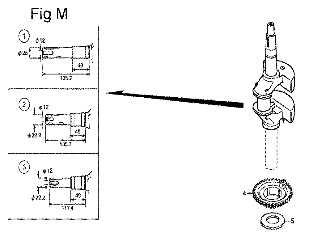 Fig-13 Diagram and Parts List for GSV190A Type N2G7 Honda Engine