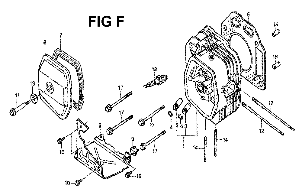 Fig-12 Diagram and Parts List for GXV340K2 Type DP26 Honda Engine