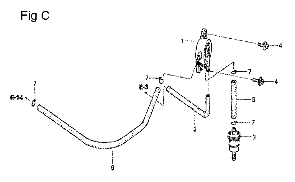 Fig-3 Diagram and Parts List for GCV530 Type QEA1 Honda Engine