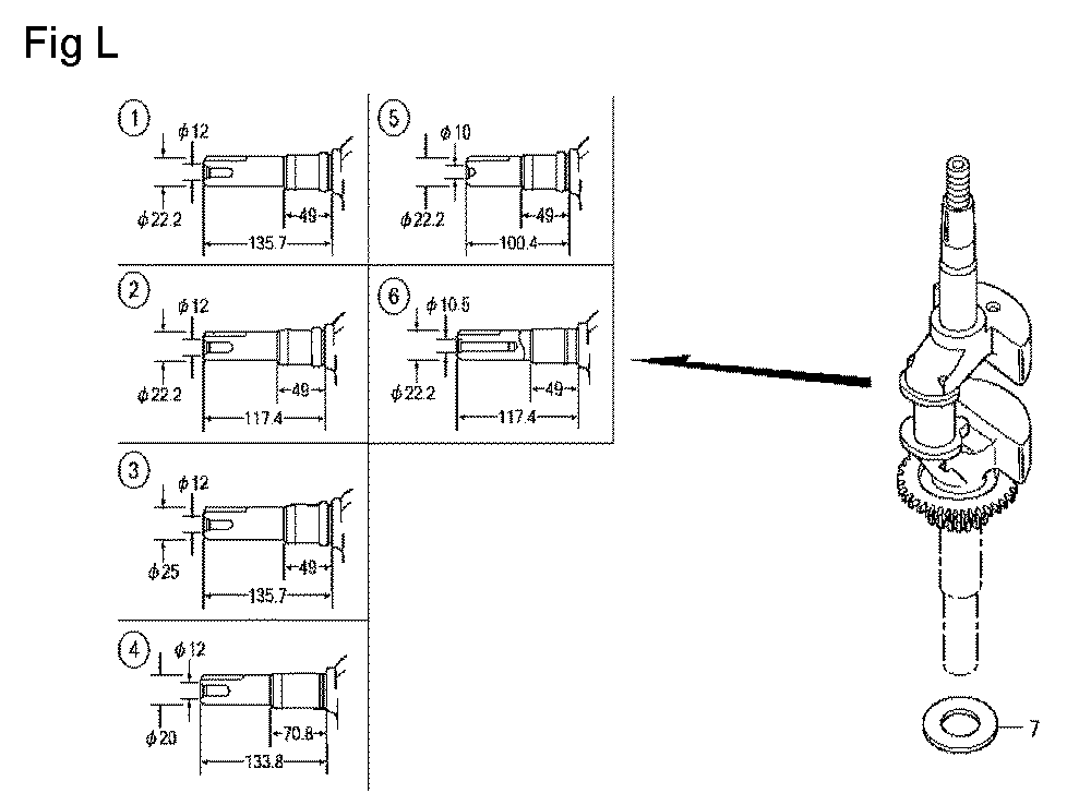 Fig-12 Diagram and Parts List for GCV160LA Type N5R Honda Engine