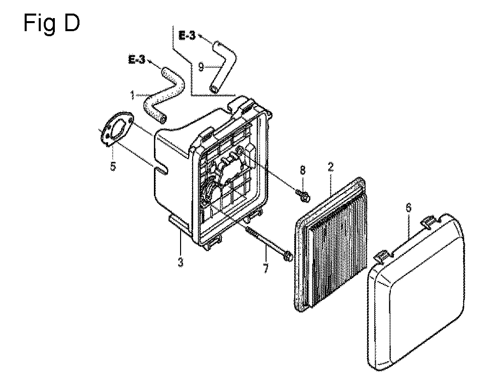 Fig-4 Diagram and Parts List for GCV160A Type E5A4 Honda Engine