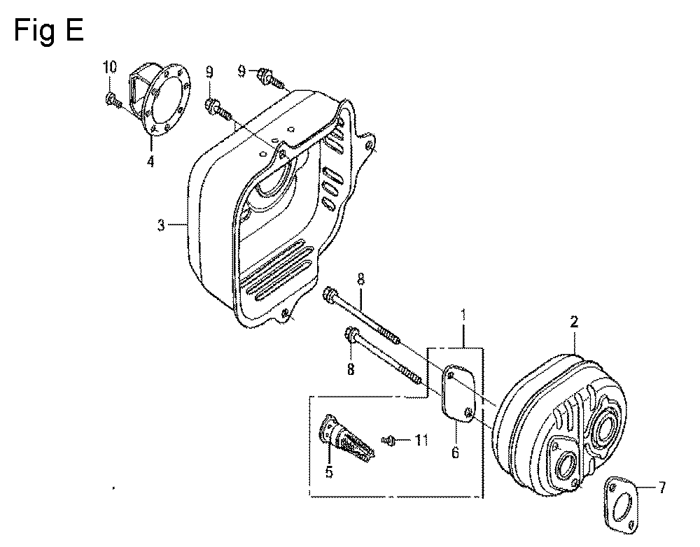 Fig-5 Diagram and Parts List for GCV160LA Type S3H Honda Engine