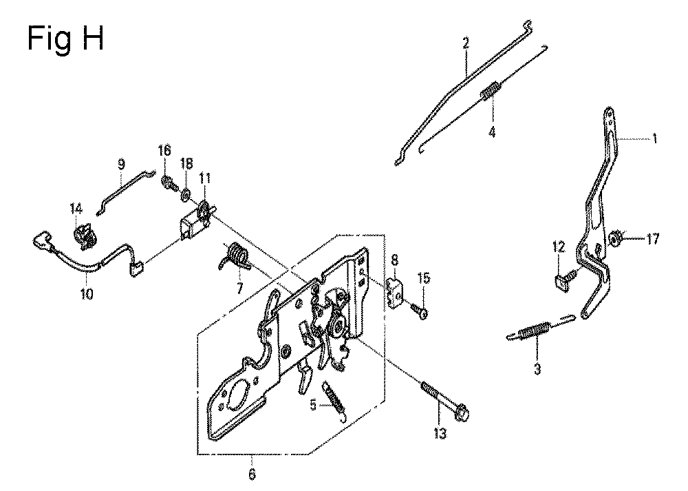 Fig-8 Diagram and Parts List for GSV190A Type N2U Honda Engine