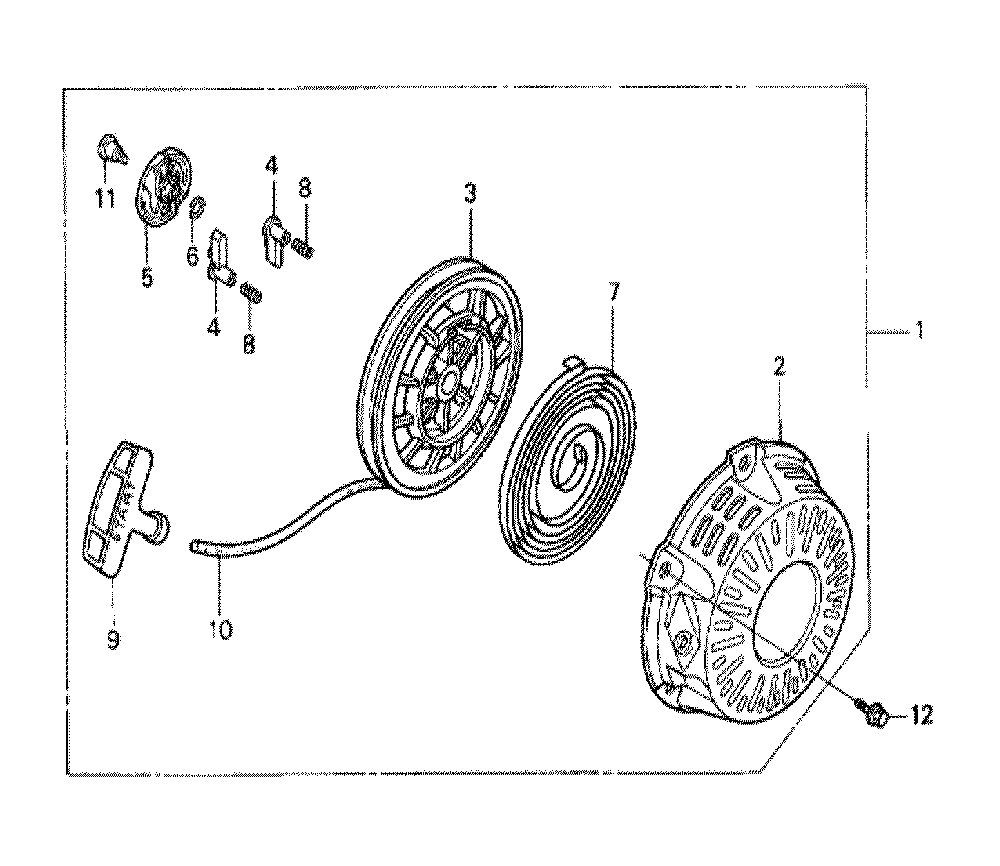 Fig-0 Diagram and Parts List for GX120K1 (QJG2)(43-9099999) Honda Engine