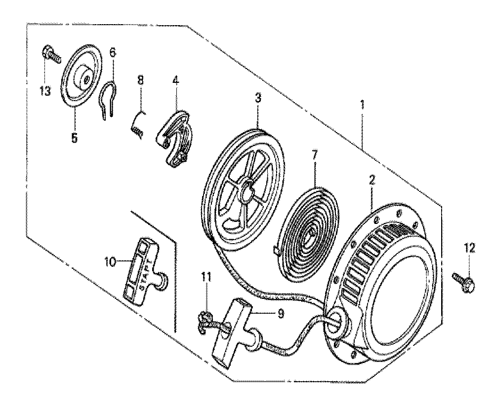 Fig-0 Diagram and Parts List for G100K2 Type MMB Honda Engine