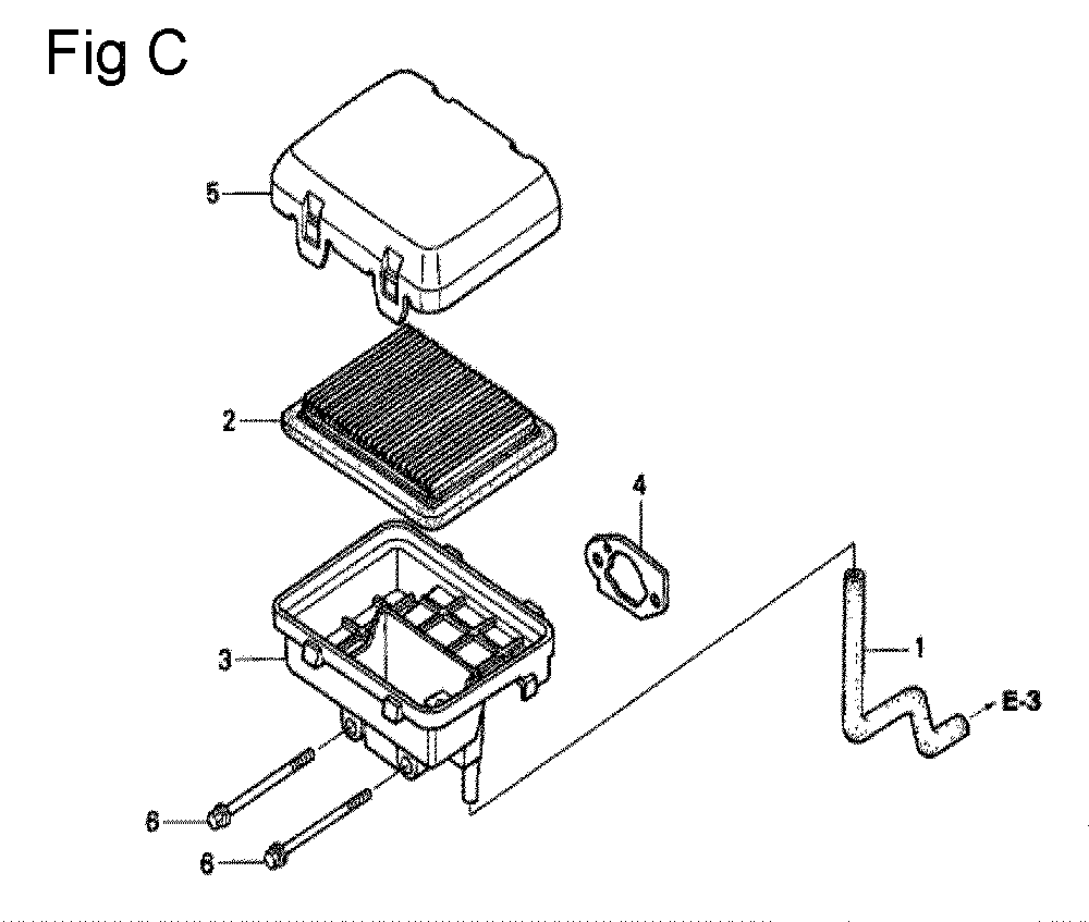 Fig-3 Diagram and Parts List for GC135 Type VHE Honda Engine