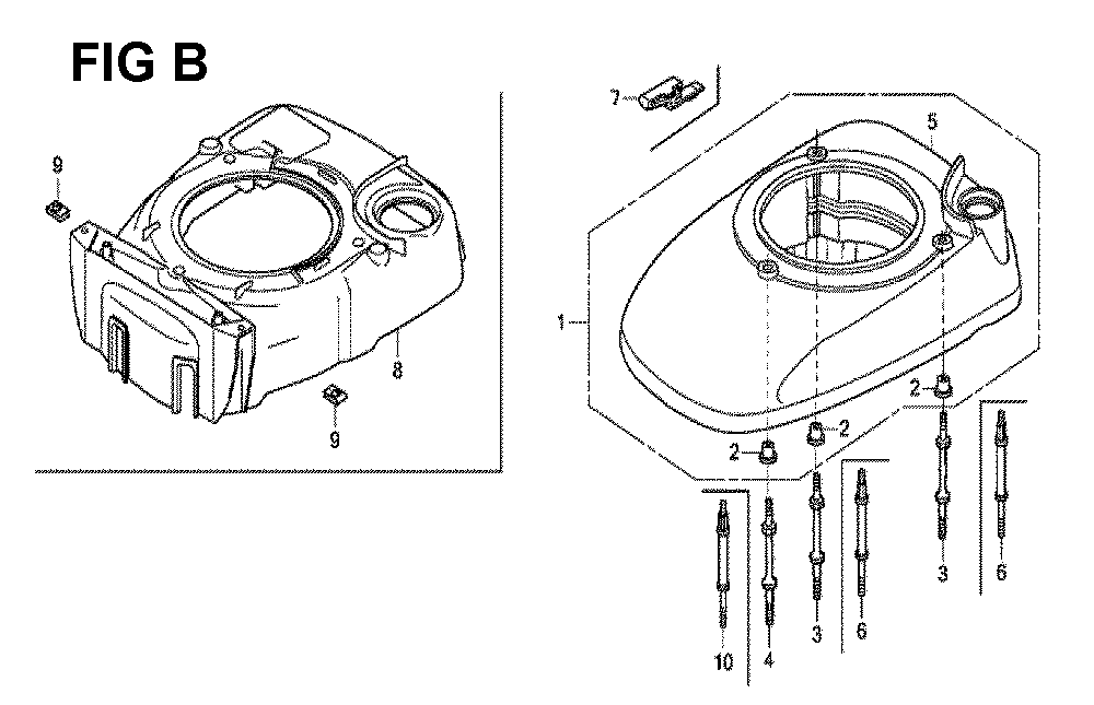 Fig-2 Diagram and Parts List for GCV190LA Type SBL Honda Engine