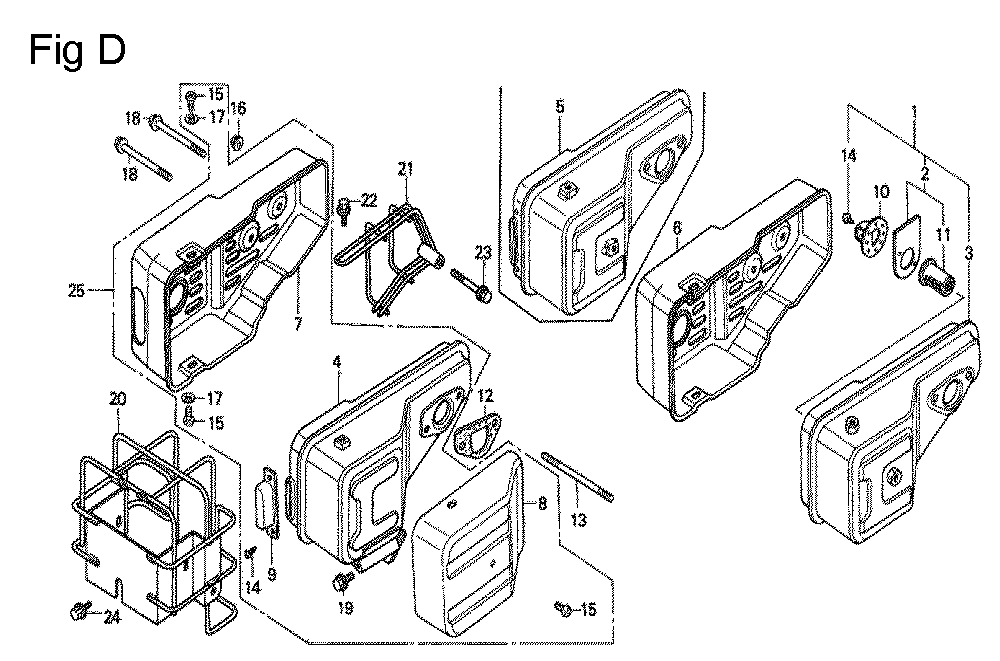 Fig-4 Diagram and Parts List for G100K2 Type SEP4 Honda Engine