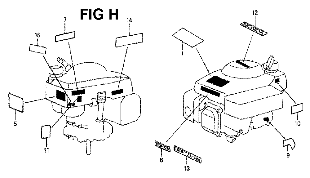 Fig-5 Diagram and Parts List for GXV140 Type A11 Honda Engine