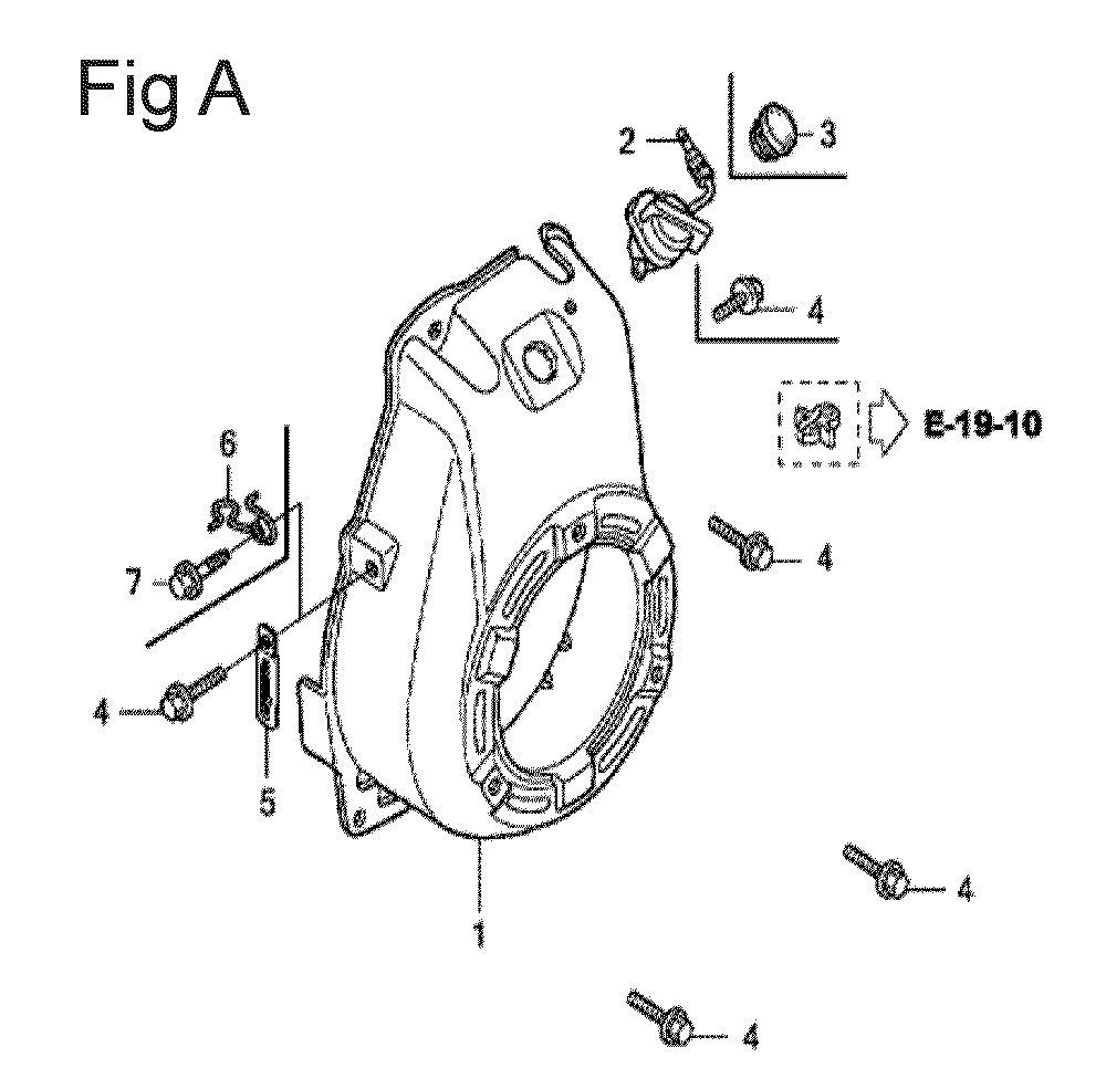 Fig-1 Diagram and Parts List for GX100U Type SE14 Honda Engine