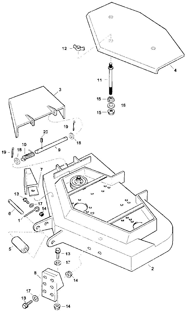 Cutter Deck Diagram and Parts List for CD7052CCD3 (Type  52)(CCD3-1000001 - 9999999) Honda Lawn Tractor Accessories