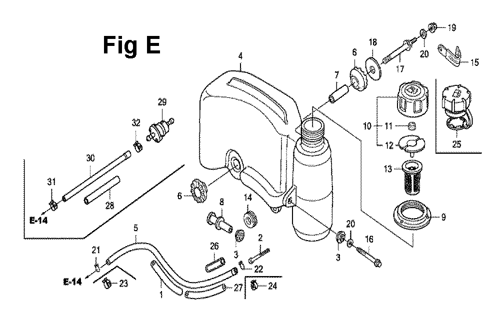 Fig-9 Diagram and Parts List for GXV160UH2 Type N1MH Honda Engine
