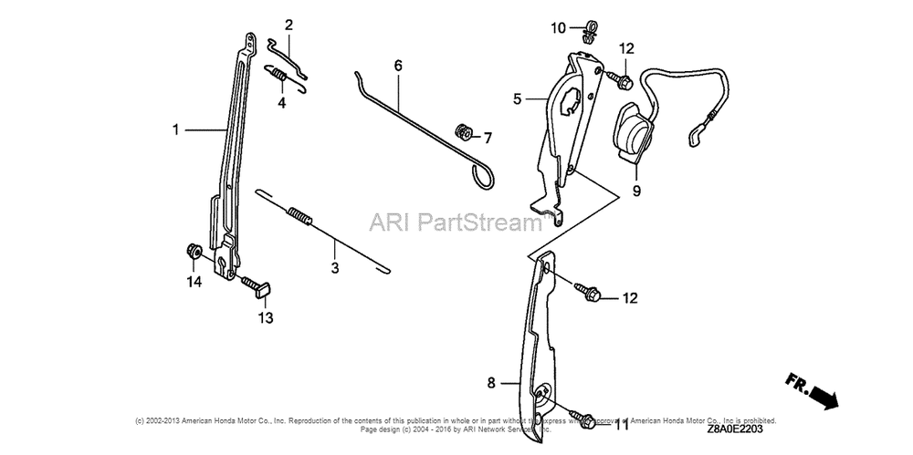 Control (4) Diagram and Parts List for GC160LA (typeQHAF)(GCAHA-3599750) Honda Engine