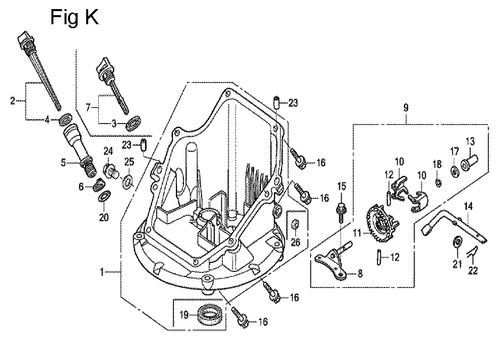 Fig-11 Diagram and Parts List for GCV160A Type A1AE Honda Engine